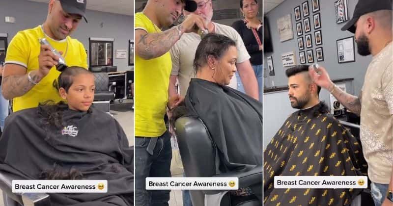 Friends and Family Shave Their Heads in Solidarity With Loved One Who Started Breast Cancer Treatment
